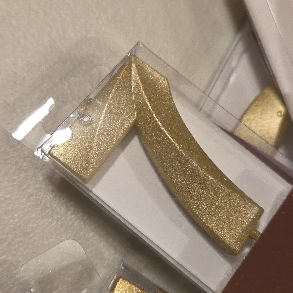 New GOLD #7 PAPYRUS Celebration Candles 6 Pack